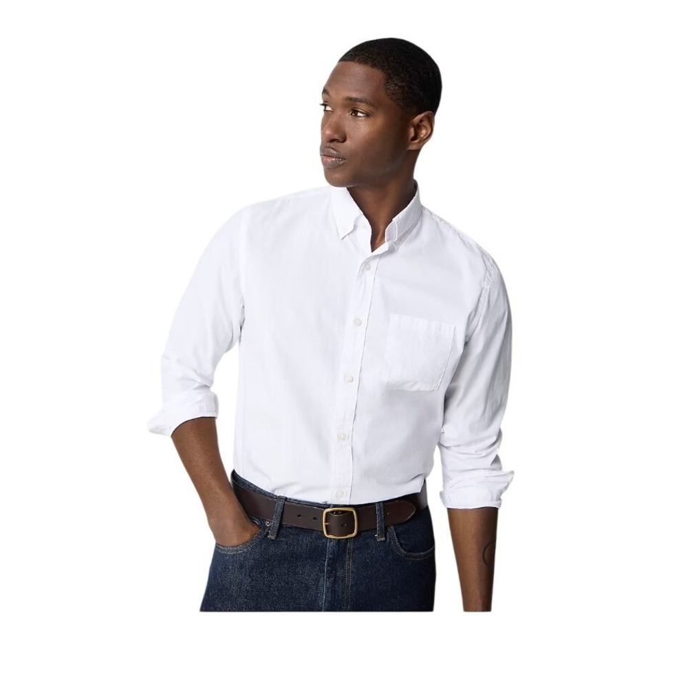J. Crew Classic Fit Flex Casual Button Down Shirt White M